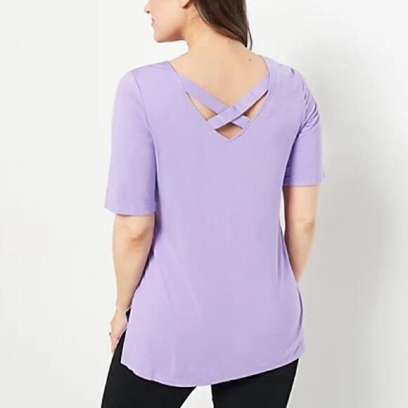 Susan Graver Weekend Petite Cool Touch Knit Tunic - Picture 3 of 6